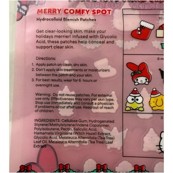 The Creme Shop X Hello Kitty Merry Comfy Spot Blemish Patch Set of 2 - Picture 4 of 6